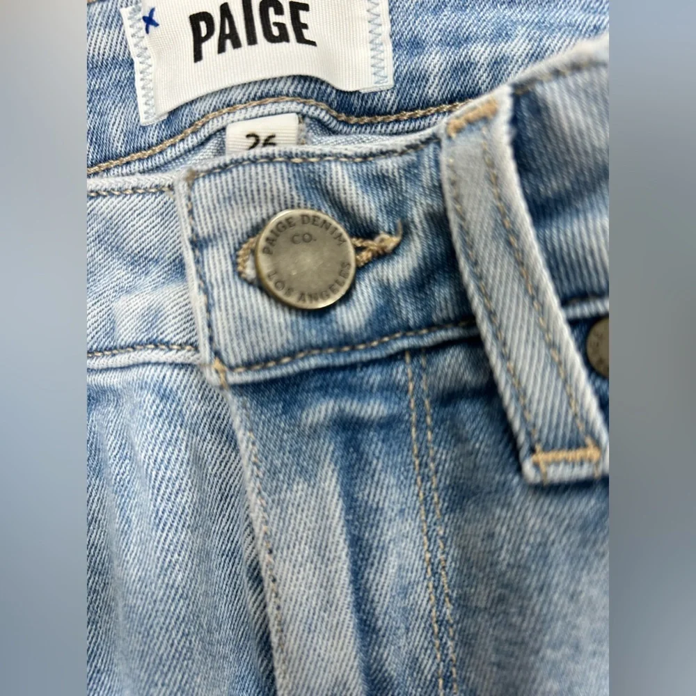 Paige Hoxton Slim Women’s Size 26 Light Blue Jeans in Mariska​to distressed
